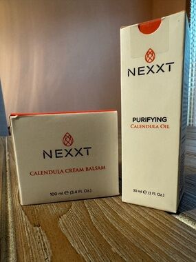 2fer Nexxt Calendula Cream Balsam & purifying Calendula Oil FULL SIZE